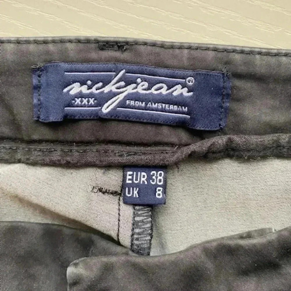 NICKJEAN Amsterdam Mid Rise Casual Stretch Pants Charcoal Wash USA 30 (UK 8) - Picture 8 of 16